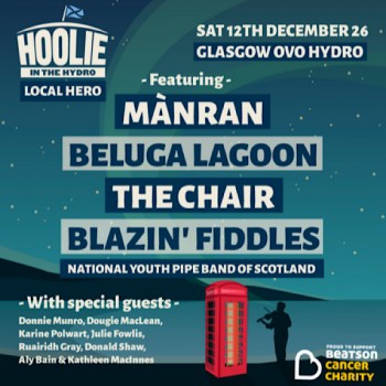 HOOLIE IN THE HYDRO, OVO HYDRO GLASGOW, SATURDAY 12TH DECEMBER 2026